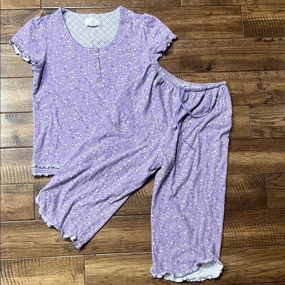 KAREN NEUBURGER Purple Floral Pajamas